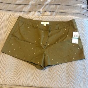 Brand new Michael Kors gold stud shorts w tags